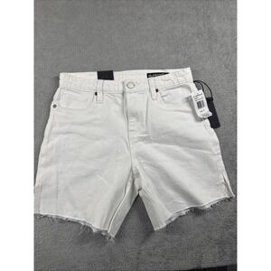 Blank NYC NWT Women Size 26 "The Warren" White High-Rise Mid Length Jean Shorts
